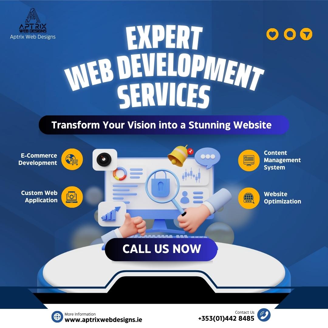 Blue And Yellow Modern Web Development Services Instagram Post